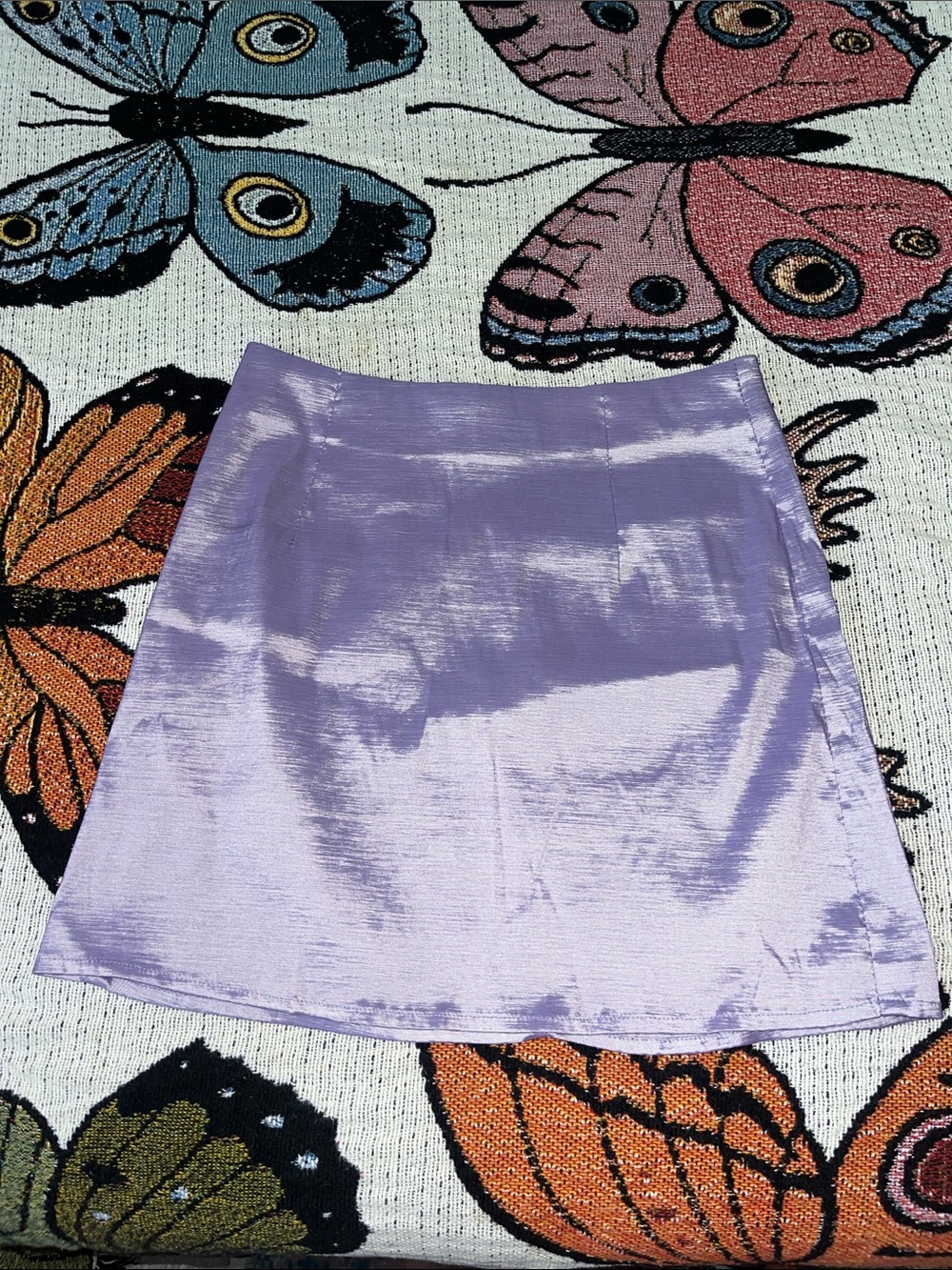 Motel Rocks Shimmery Lilac A-Line Skirt